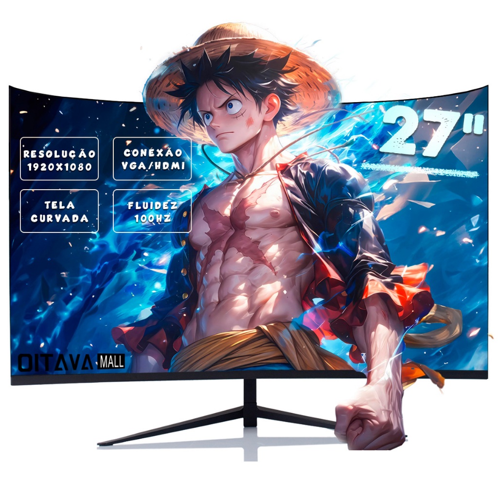 Monitor Gamer LED Curvo 27 Full HD 100Hz 1ms TFT H