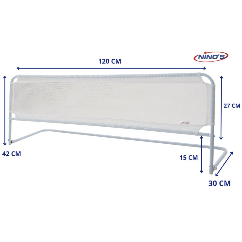 GRADE CAMA SIMPLES MASTER NINOS 120X42 CM BRANCA