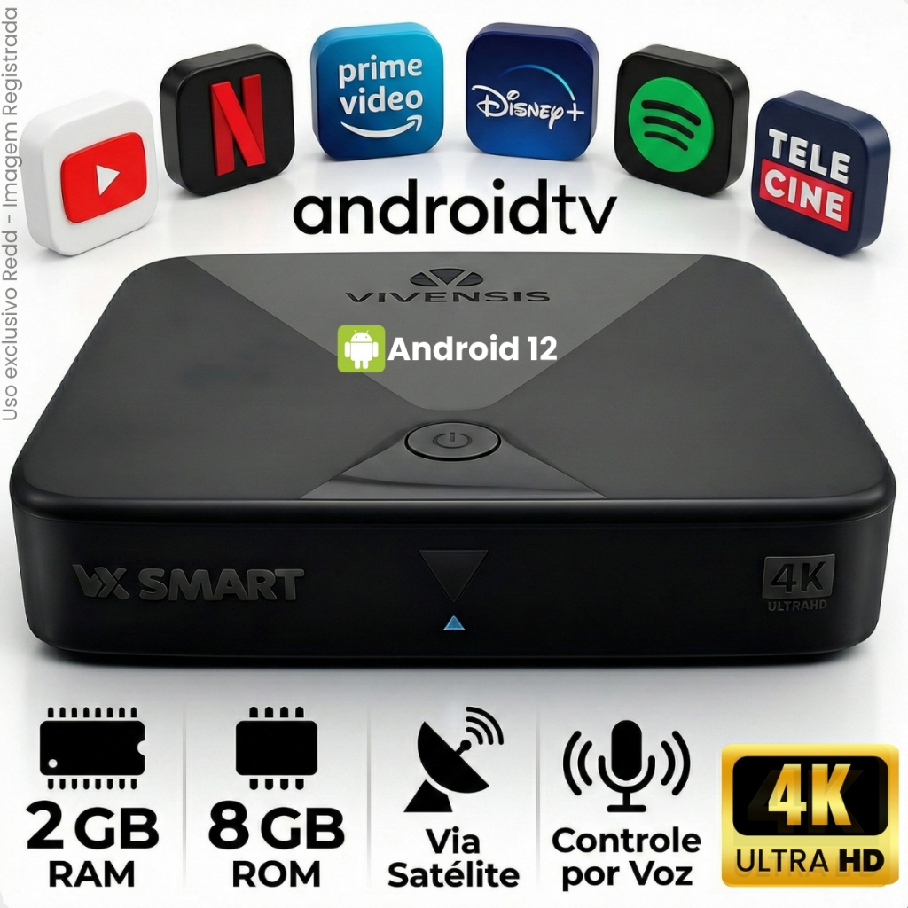 Receptor Vx Smart Vivensis Android Tv Sathd Region