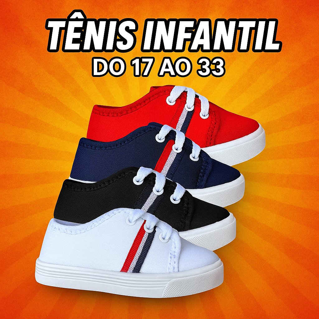 Tênis Infantil Star Casual Menina Menino Escolar 