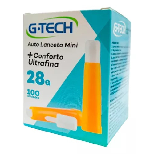 Auto Lanceta Mini G-tech 28g caixa com 100 Unidade
