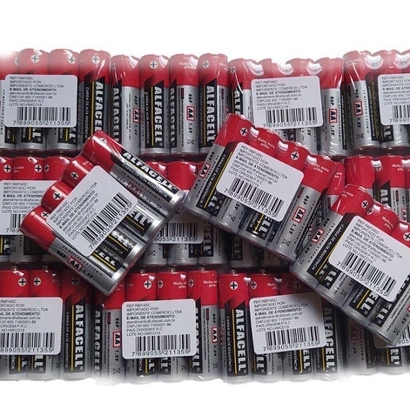 Pilha comum AA 1.5V Alfacell  Com 4 Pilhas