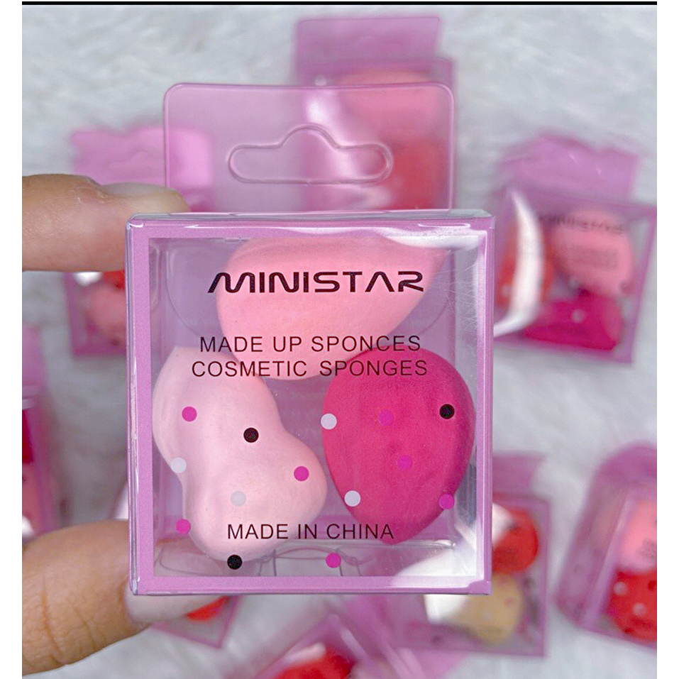 12 kits com 36 Mini Esponja Gota e Blender Para ro