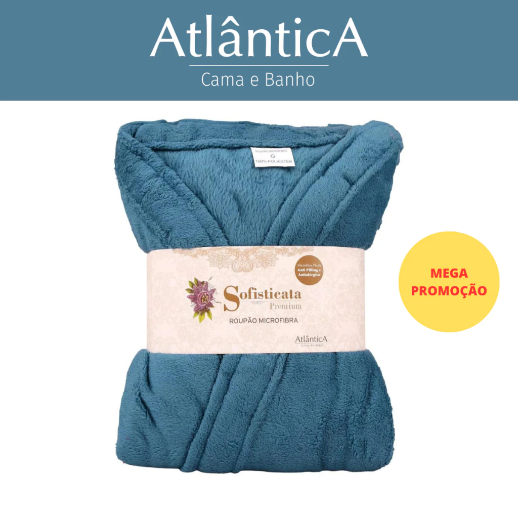 Roupão microfibra adulto P M G e GG super Macio U