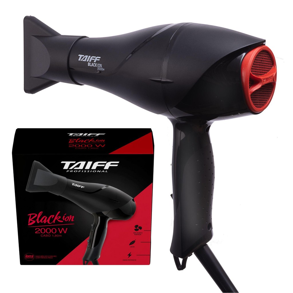Secador De Cabelo Taiff Black Ion Profissional Ori