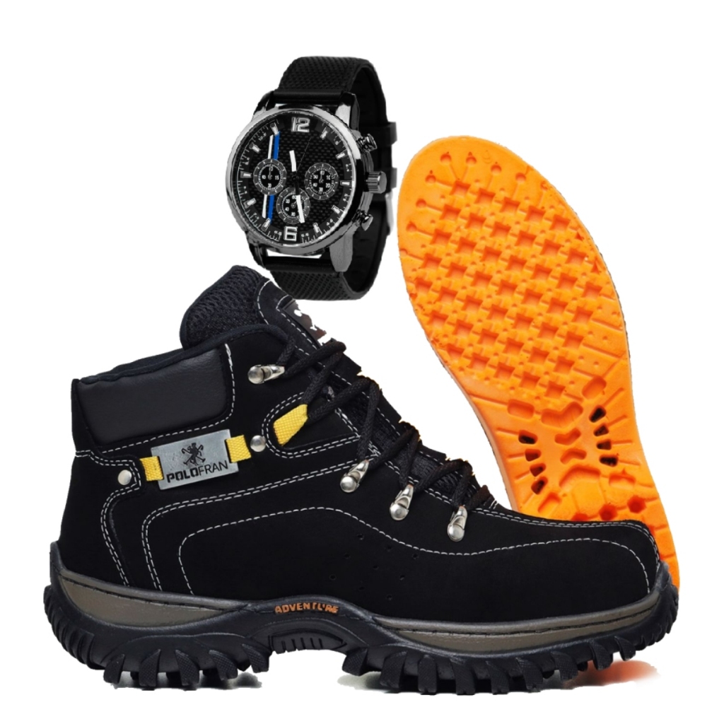 Kit Bota Marrom Adventure Botina Polo Fran Masculi