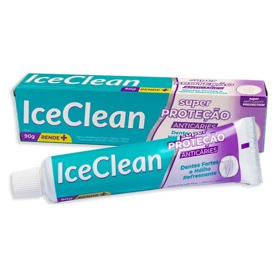 Pasta De Dentes Ice Clean Menta  Em Creme  Sem Gl�