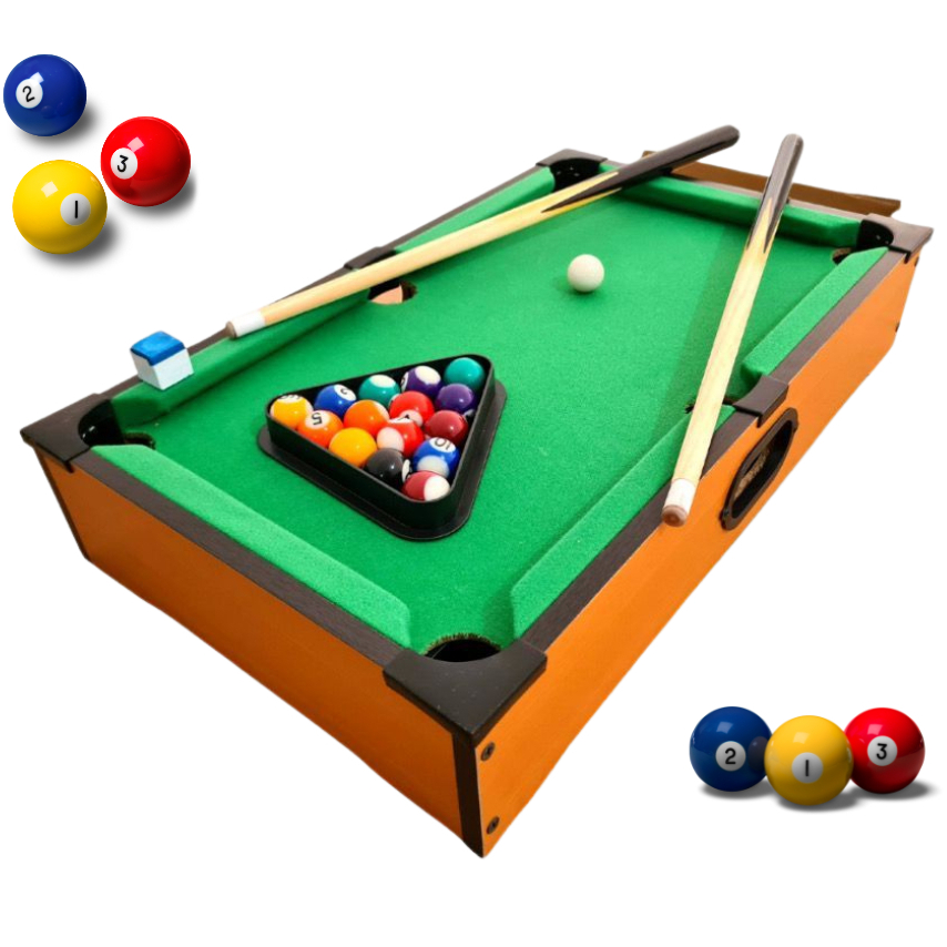 Mesa De Sinuca Mini Bilhar Com Tacos Infantil Jogo