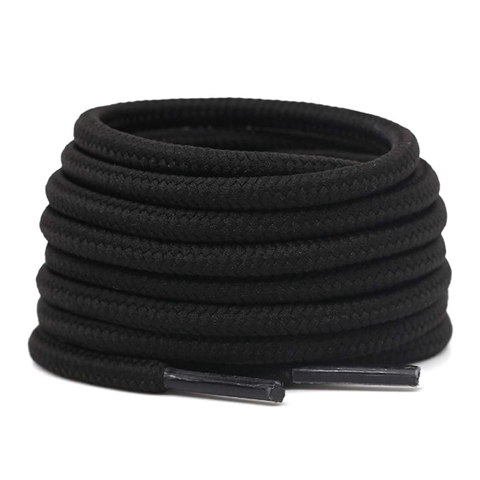 5 Par Cadarço Redondo Roliço Branco ou Preto de 