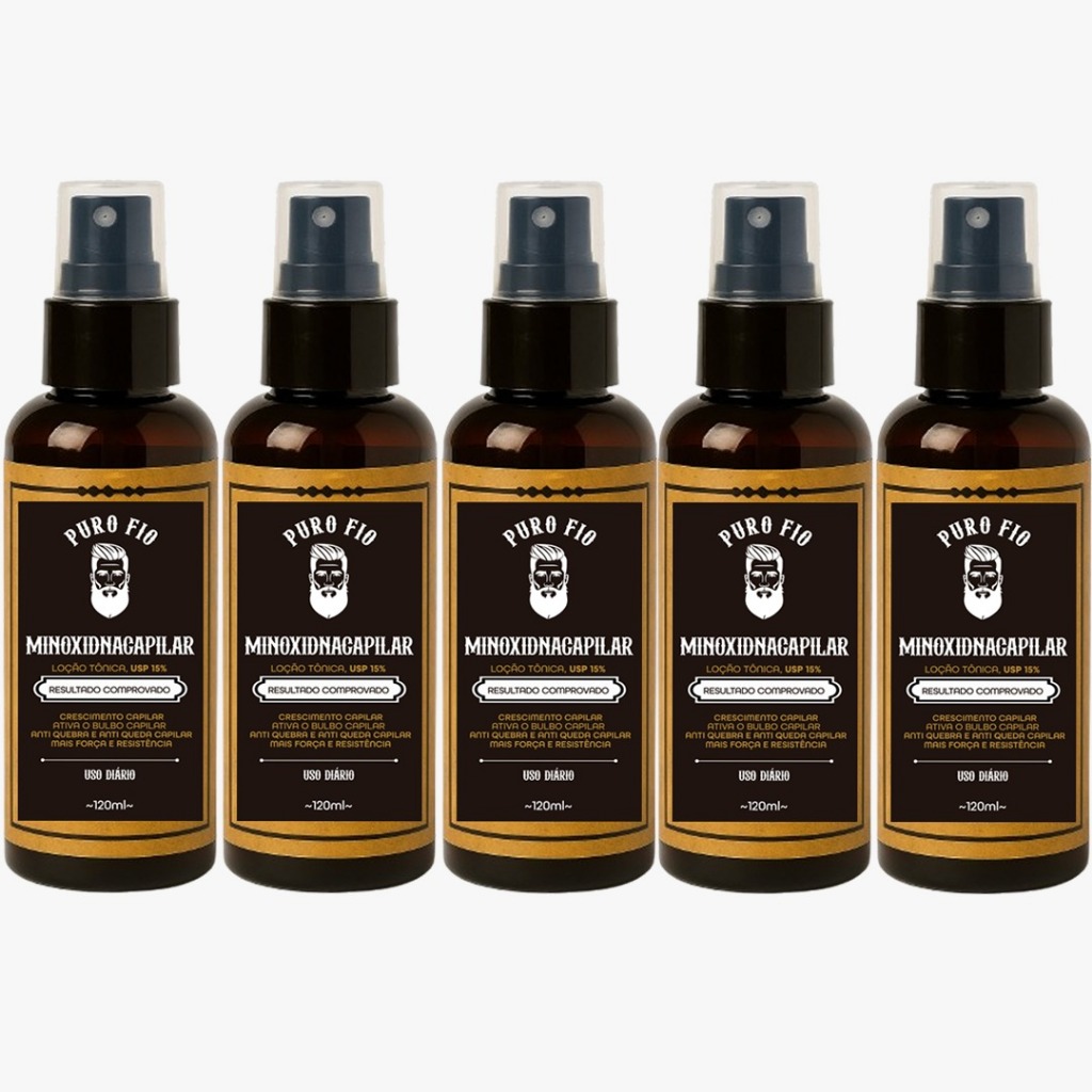 Kit 5x Tônico Capilar Serum de Crescimento antiqu