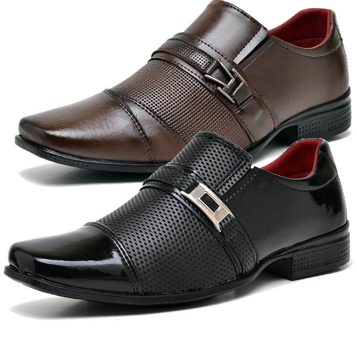 Kit 2 Pares De Sapato Social Masculino Oxford  Pre