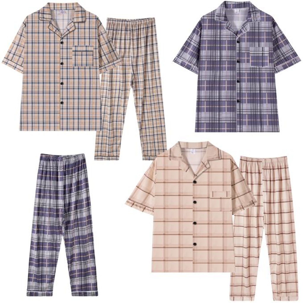 ZED Lingerie Pijama Masculino Manga curta Adulto e