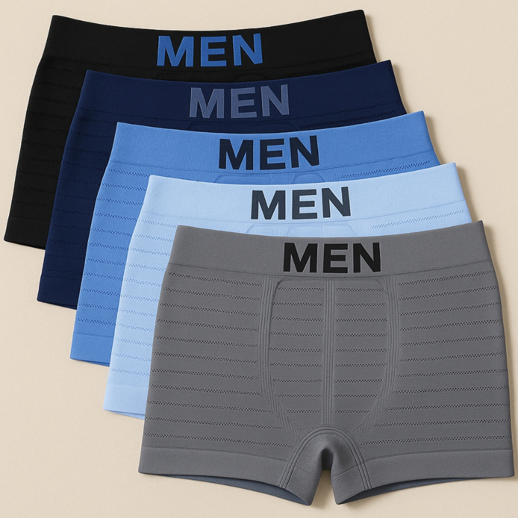 Kit 5 Cueca Box Masculina Conforto Total Microfibr