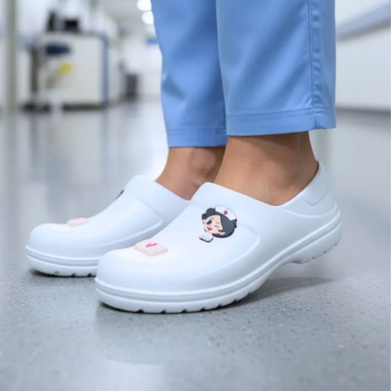 Antiderrapante NR-32 Sapato Enfermagem Branco Femi