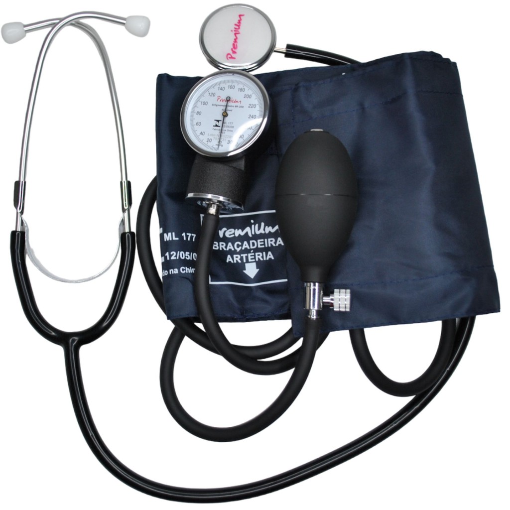 Medidor de Pressão Manual Premium com Estetoscóp