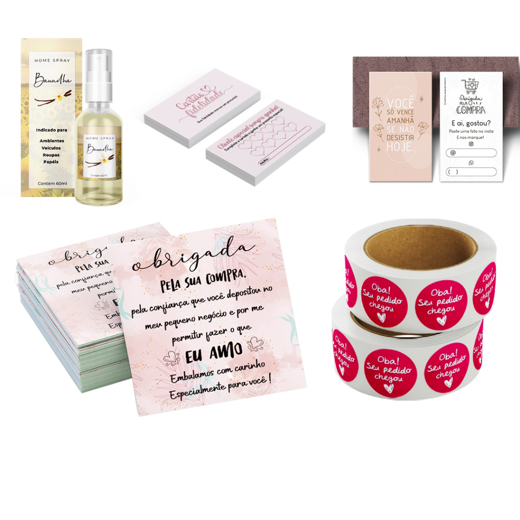 Kit Empreendedor 5 Itens Cartões De Agradecimento