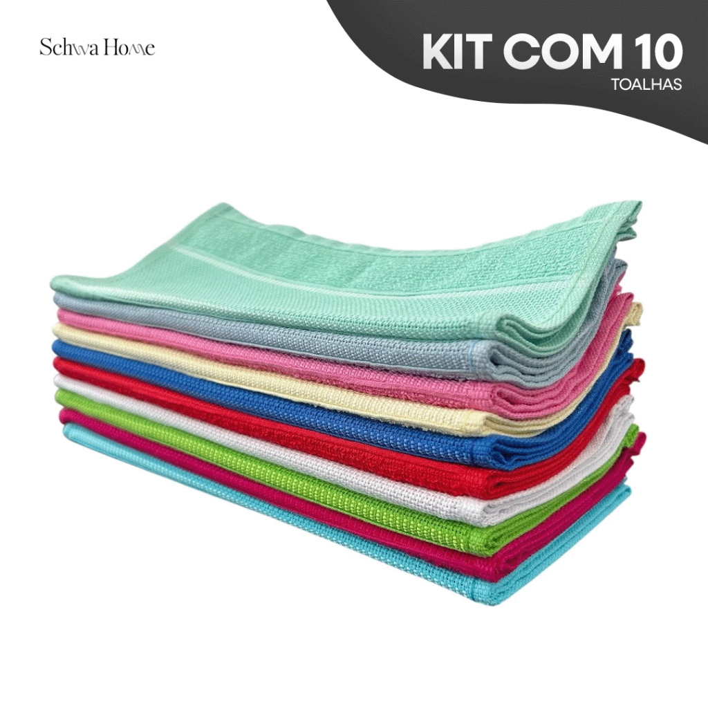 Kit 10 Toalhinhas De Mão Boca Rosto Social Escola