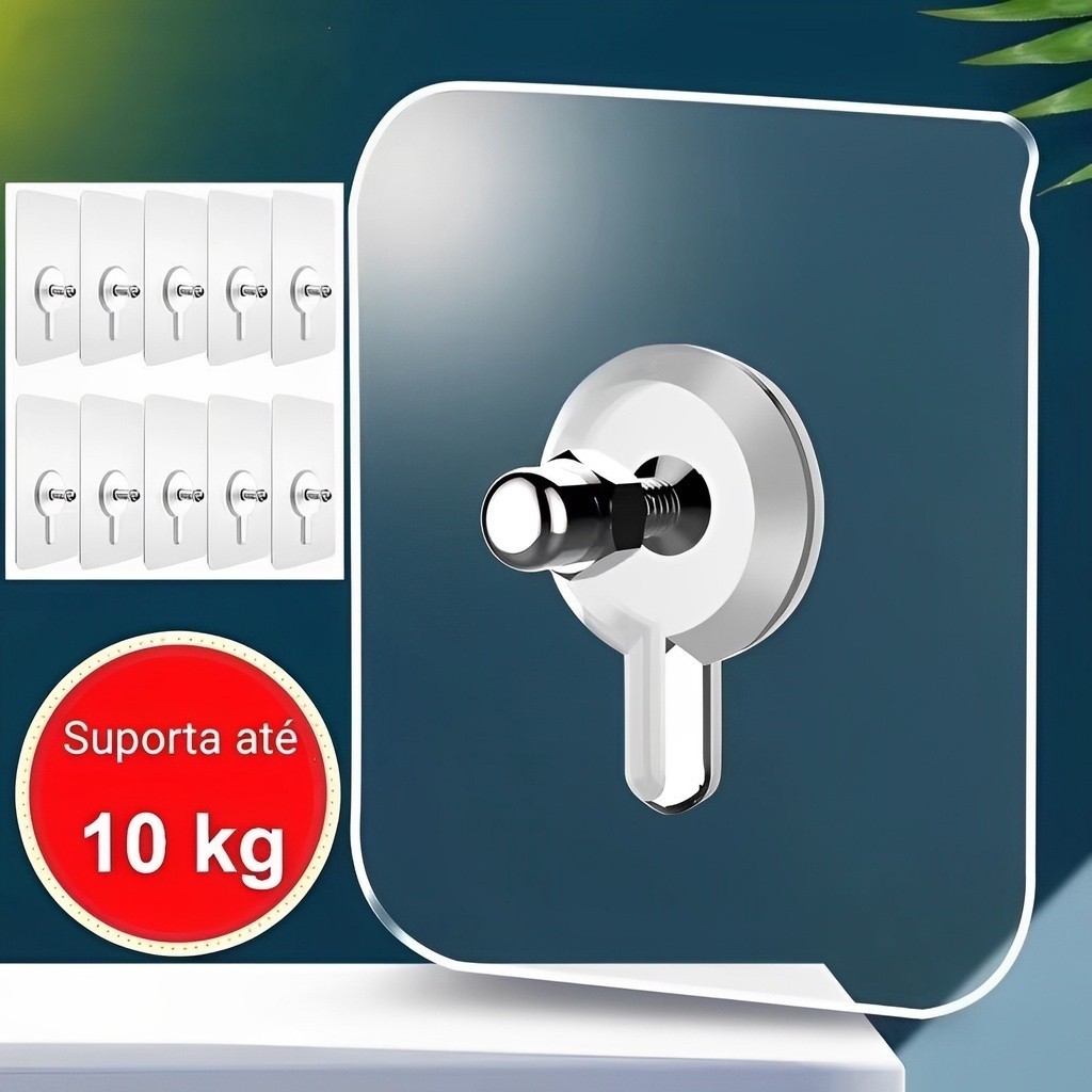 Kit 5/10 PÇS Gancho de Parede Adesivo Multiuso Pa