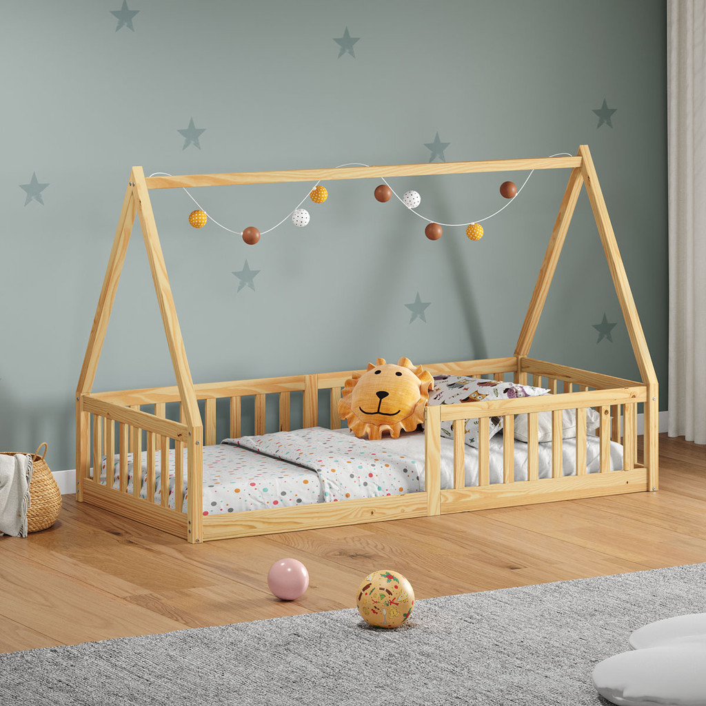 Cama Infantil Montessoriana Solteiro Madeira Casin