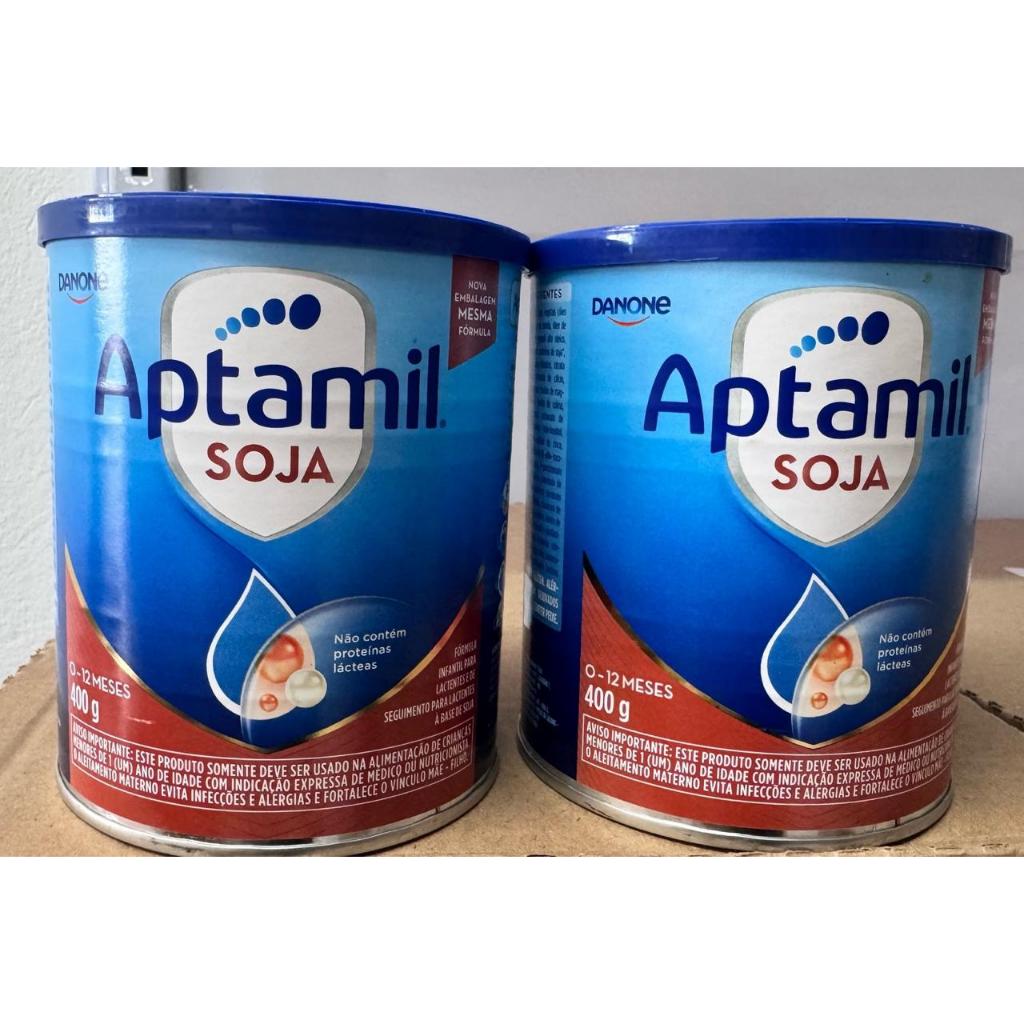 kit c/ 2 unidades aptamil  soja  400g cada