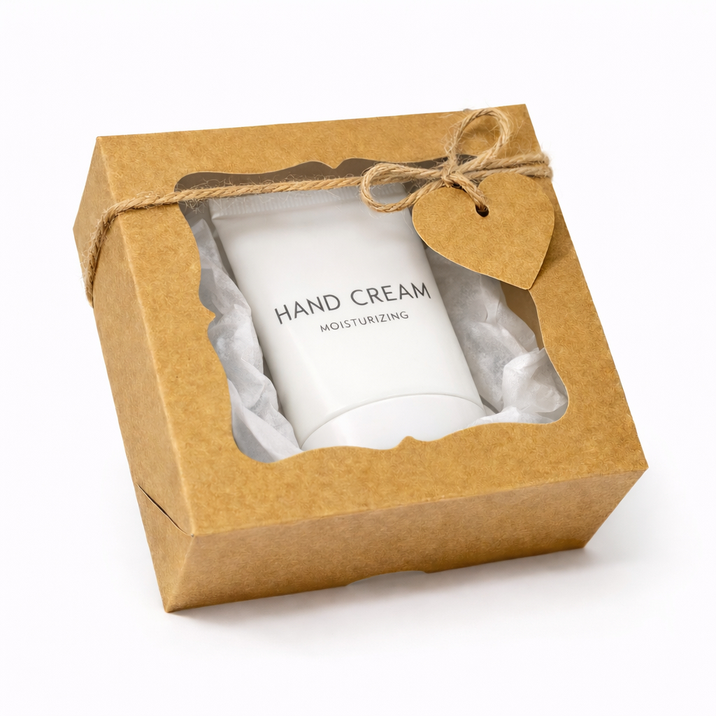 Caixa Para Presente Kraft Visor 11x11x4 Tampa E Fu