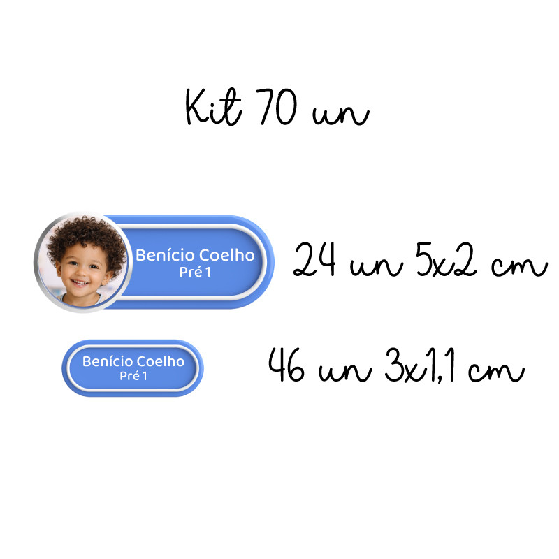 Kit de Etiquetas Personalizadas 70 unidades –