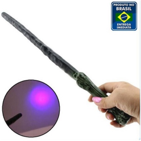 Varinha Som E Luz Bruxo Harry Potter Cosplay Fanta
