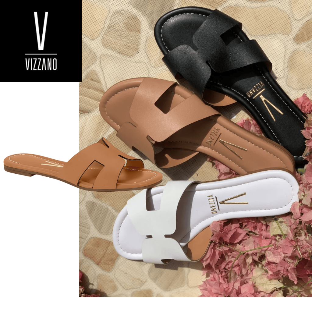Rasteira Tamanco Feminina Vizzano Modelo H Fashion