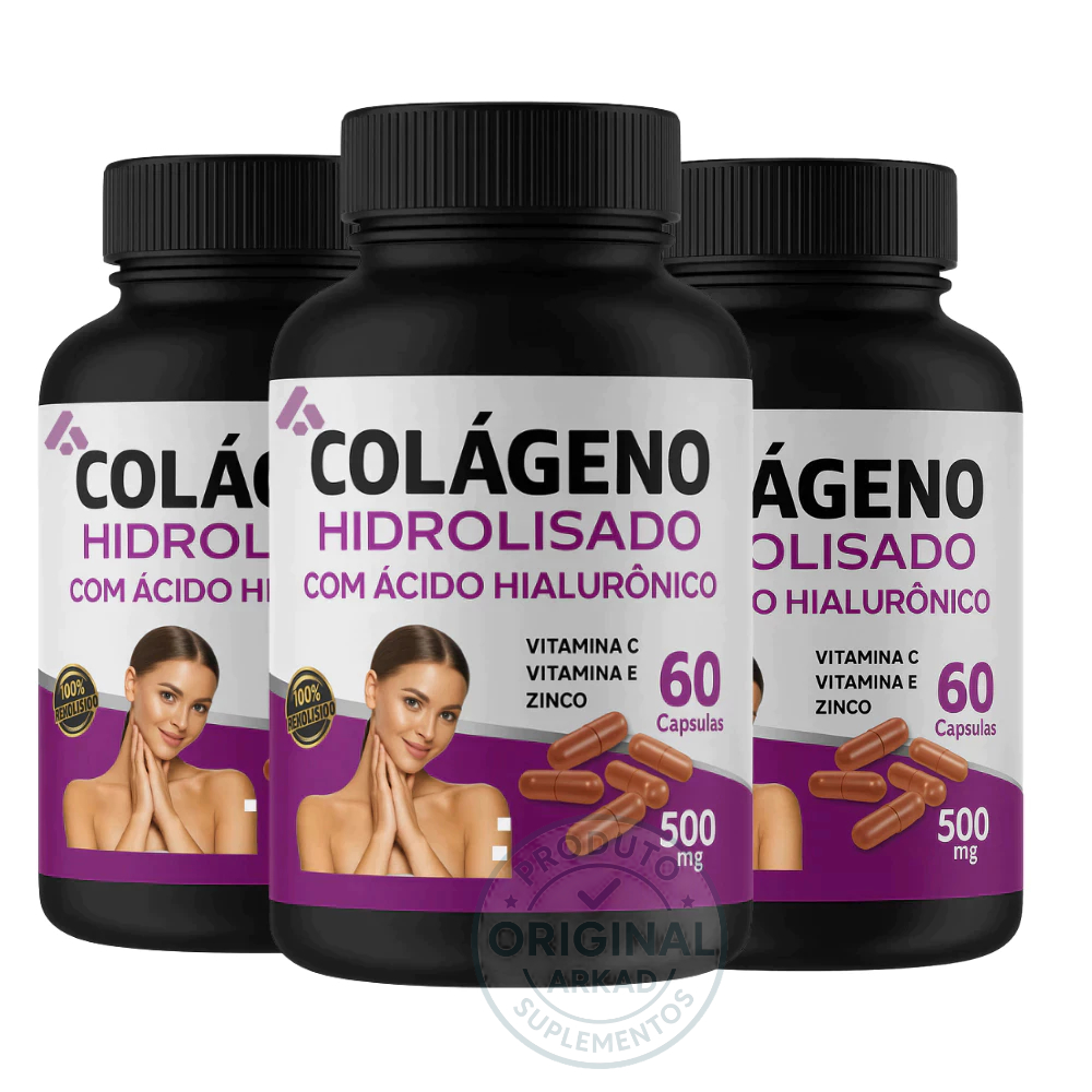 KIT 3 Acido Hialuronico Colageno Hidrolisado Vit C