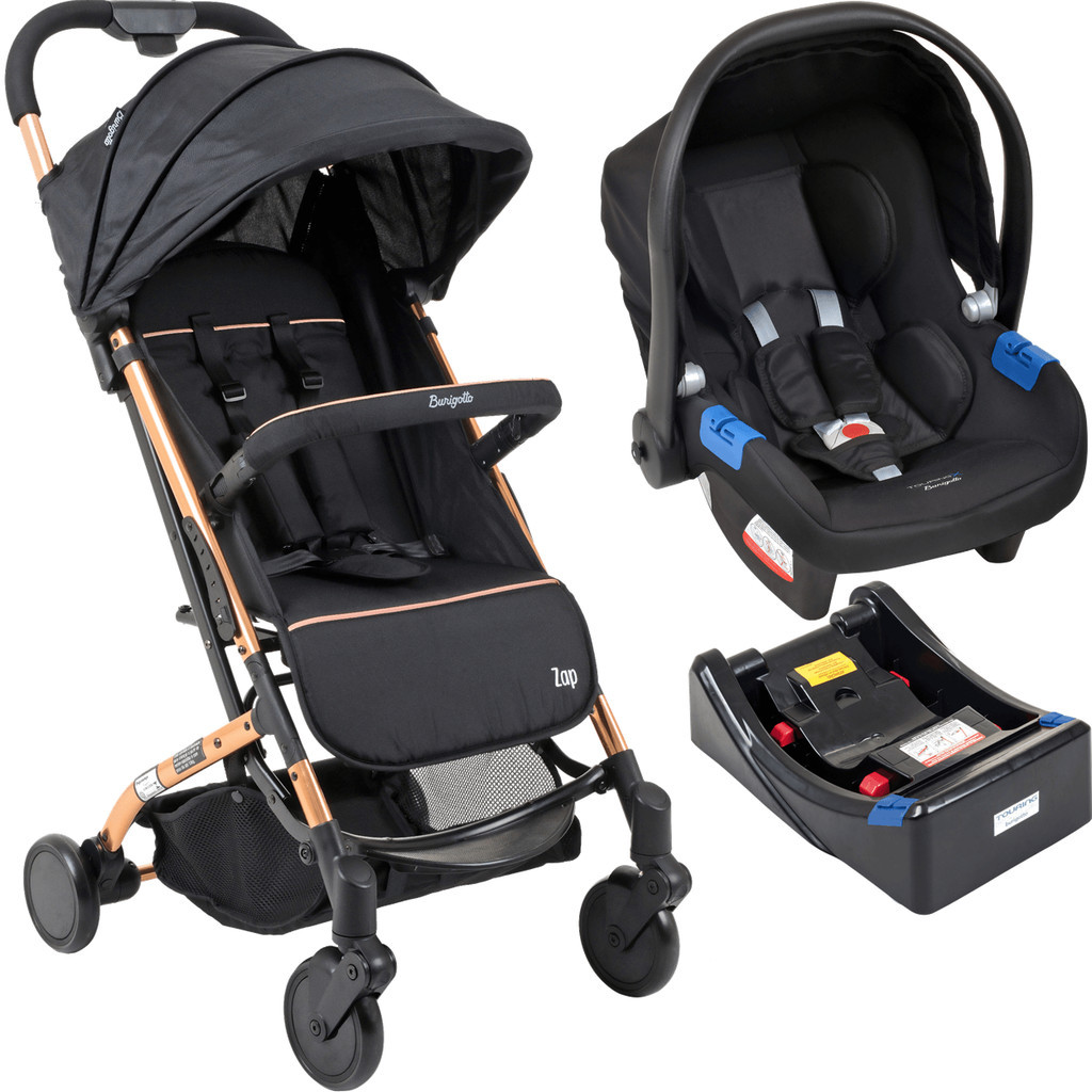 Carrinho de Bebe + Bebe Conforto + Base Burigotto 