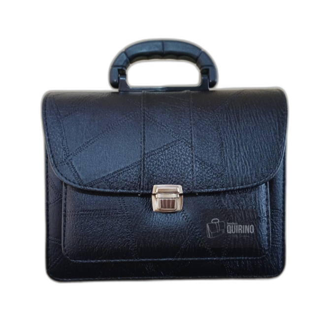 Pasta tripla costurado preto