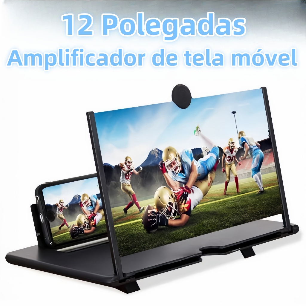 Ampliador De Tela Lente 3d Suporte Dobrável De Ce