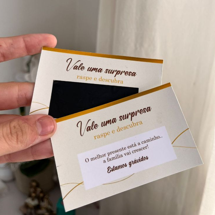 Raspadinhas Revelação de Gravidez do Bebê Menin