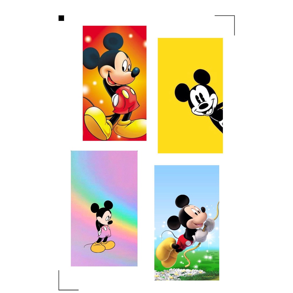 Adesivo mickey 10×7 cartela com 4 imagens á 