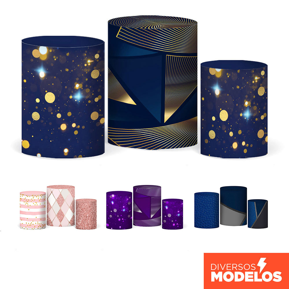 Trio Capas Cilindros Geométrico Veste Fácil em T