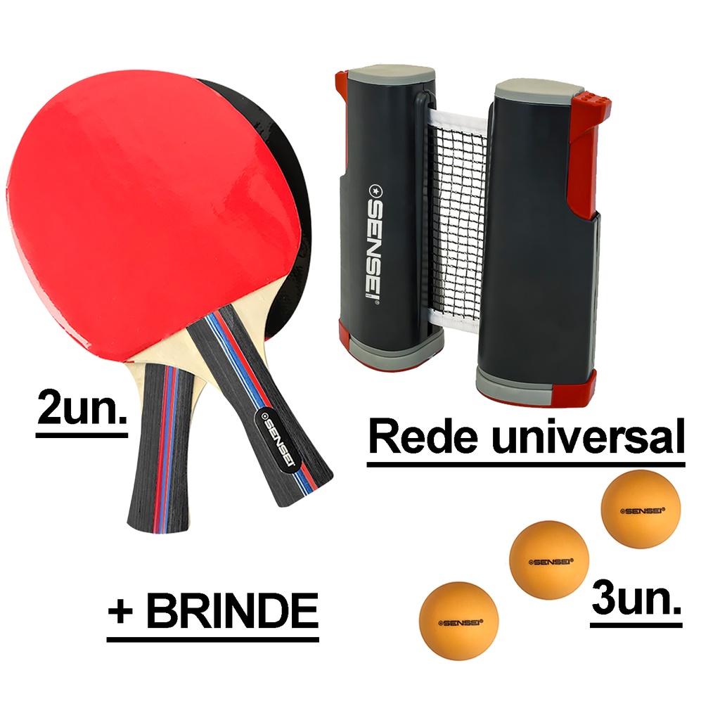 Kit 2 Raquete Tenis De Mesa Ping Pong Profissional