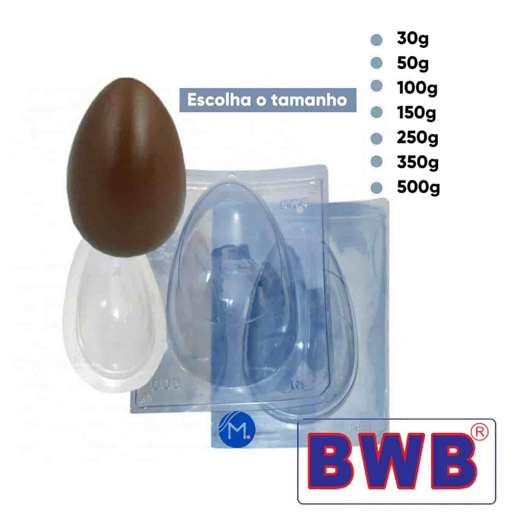 Forma de Silicone Especial para Pascoa Ovo Liso BW