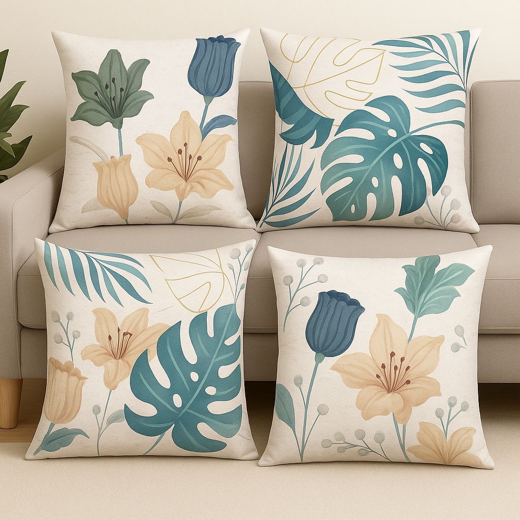 Kit 04 Capa De Almofada 45cm x 45cm Decorativa Mod