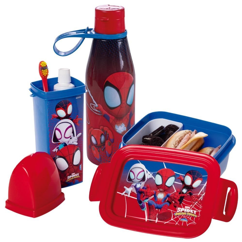 Kit Lancheira Spidey Volta às Aulas 1 Garrafa 1 P