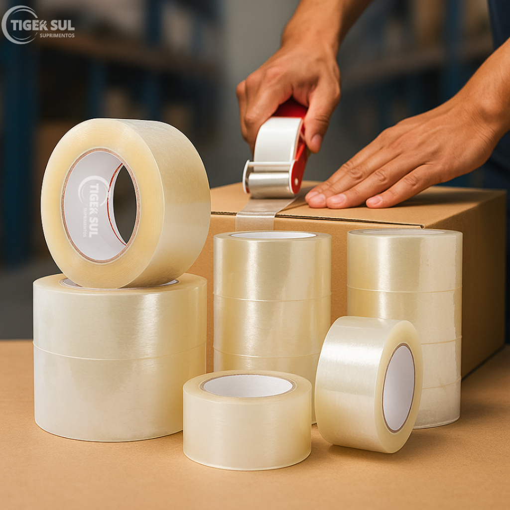 Kit 10 Fitas Adesivas 45x50m Transparente  Cola Fo