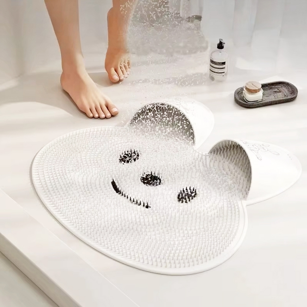 Tapete De Banho De Silicone Em Forma De Coelho Com