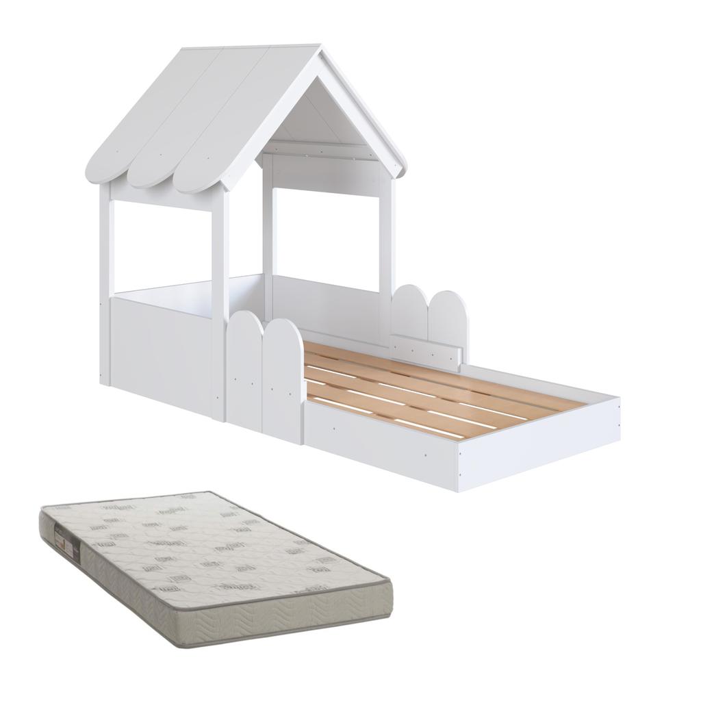 Cama Infantil Montessoriana Casinha com Colchão e