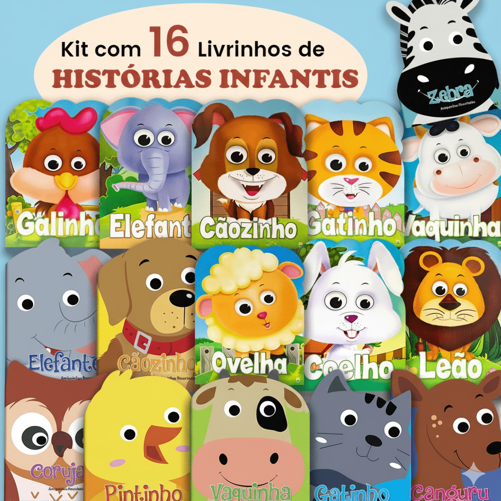 Kit Amiguinhos Recortados + Olha quem sou | 16 liv