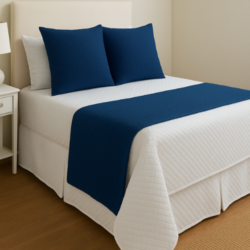 Kit Peseira + Capas de Almofadas 40cm x 40cm Pique