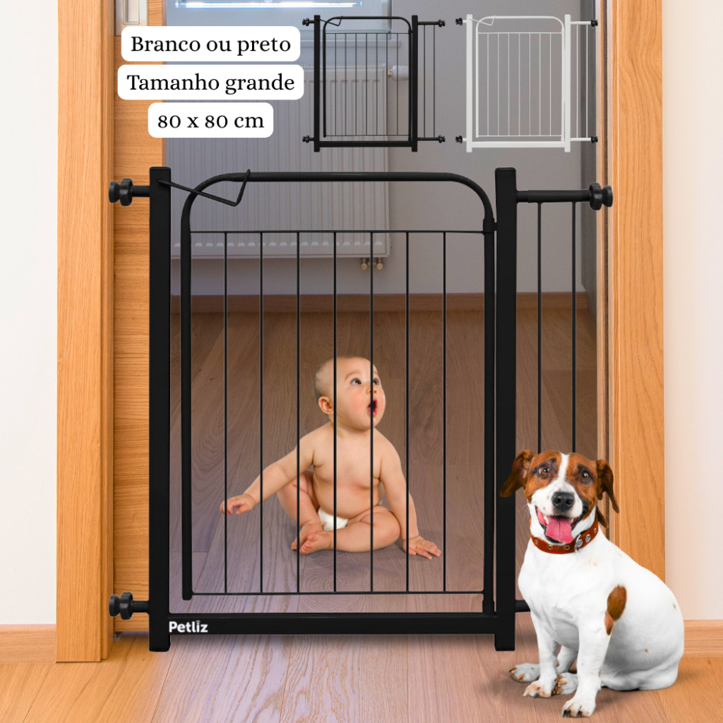 Portão Portãozinho Segurança para Porta 80x80cm