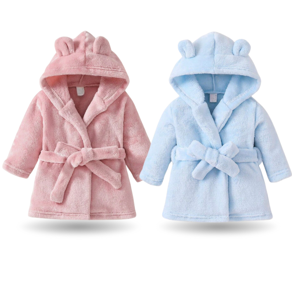 Roupão Infantil Bebe Quentinho com Capuz e Cinto 