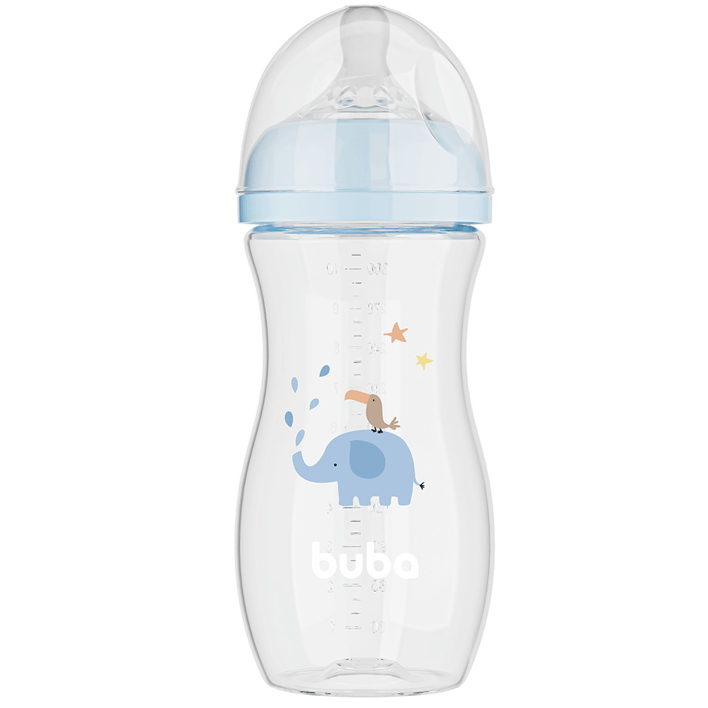 Mamadeira Easy Flow Elefante Azul 330ml +4 Meses A