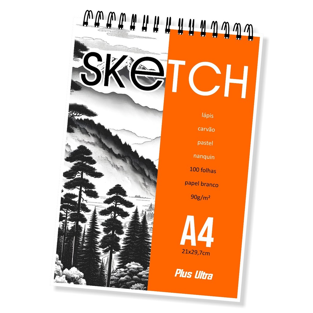 Sketchbook Caderno Desenho Sketch Plus Ultra 90g c