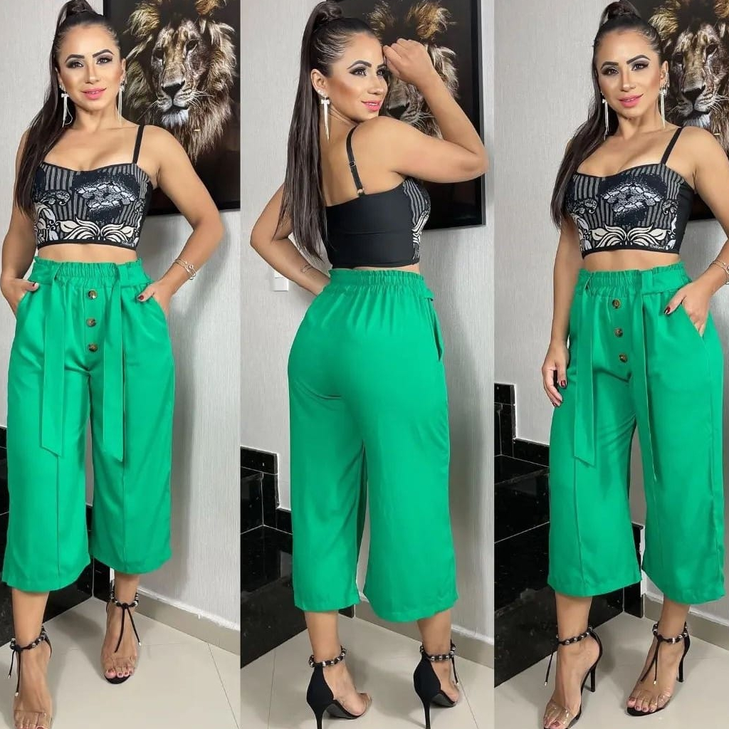 Calça Pantacourt Duna calça feminina pantacourt 