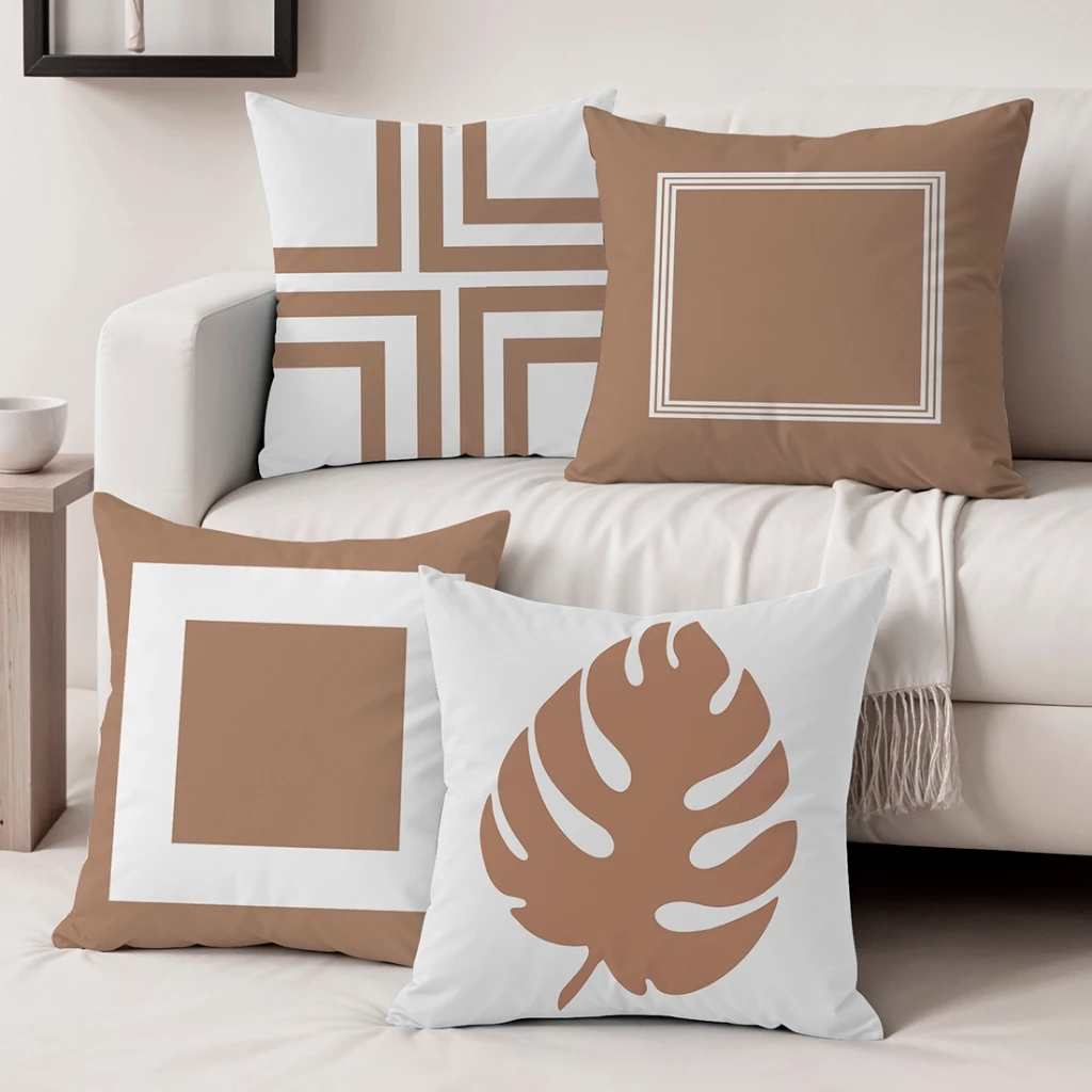 Kit Com 04 Capas Para Almofadas Decorativas Ideal 